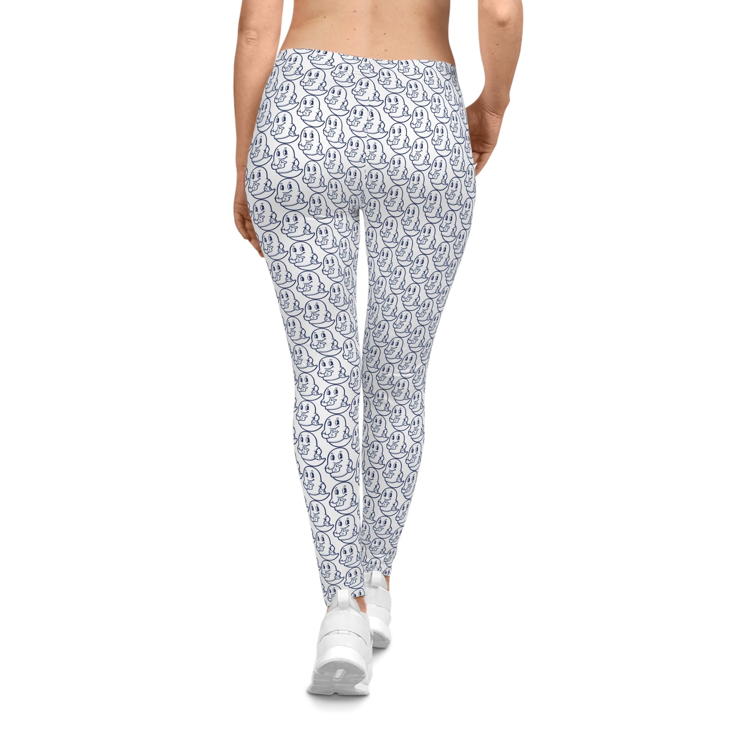 Tightee Ghost Doodle Leggings — Cute All-Over Print Women's Casual Leggings