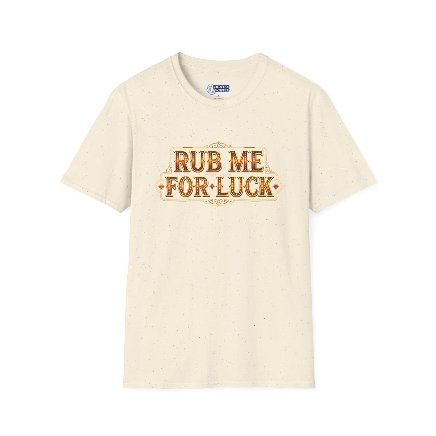 "Rub Me for Luck" Retro Lucky Charm Graphic Tee Casino