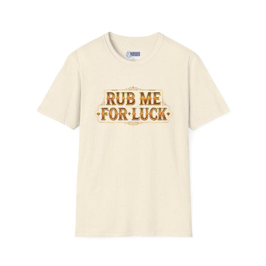 "Rub Me for Luck" Retro Lucky Charm Graphic Tee Casino