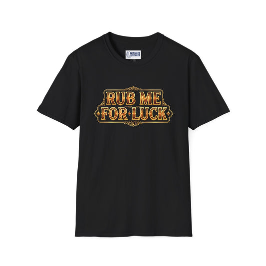 "Rub Me for Luck" Retro Lucky Charm Graphic Tee Casino